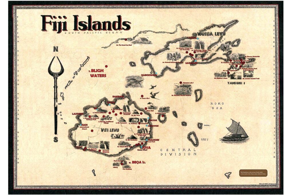 Map of Fidzi